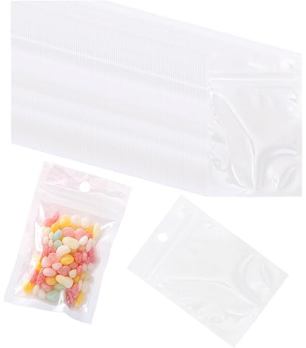 Amazon.com: BAT Pack 100Pcs Plastic Packaging Bag Zipper Lock